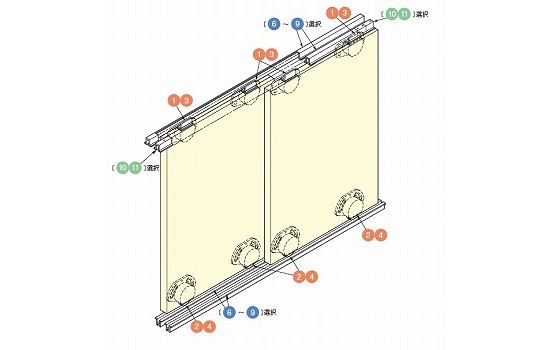 ロール12タイプ・ロール22タイプキャビネット用引戸