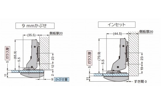 スライド蝶番用フェースプレートGH－360FP－CR